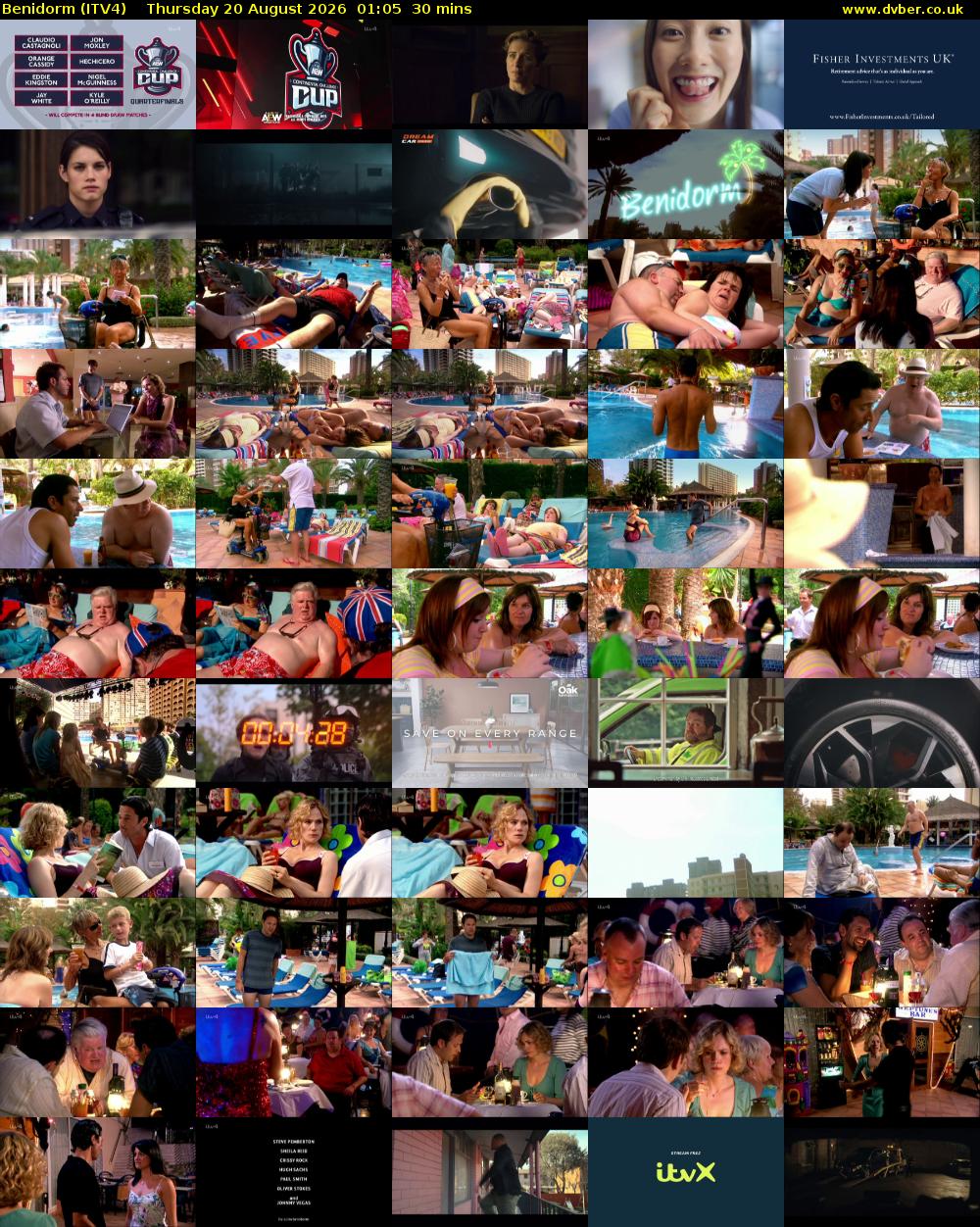 Benidorm (ITV4) Thursday 20 August 2026 01:05 - 01:35