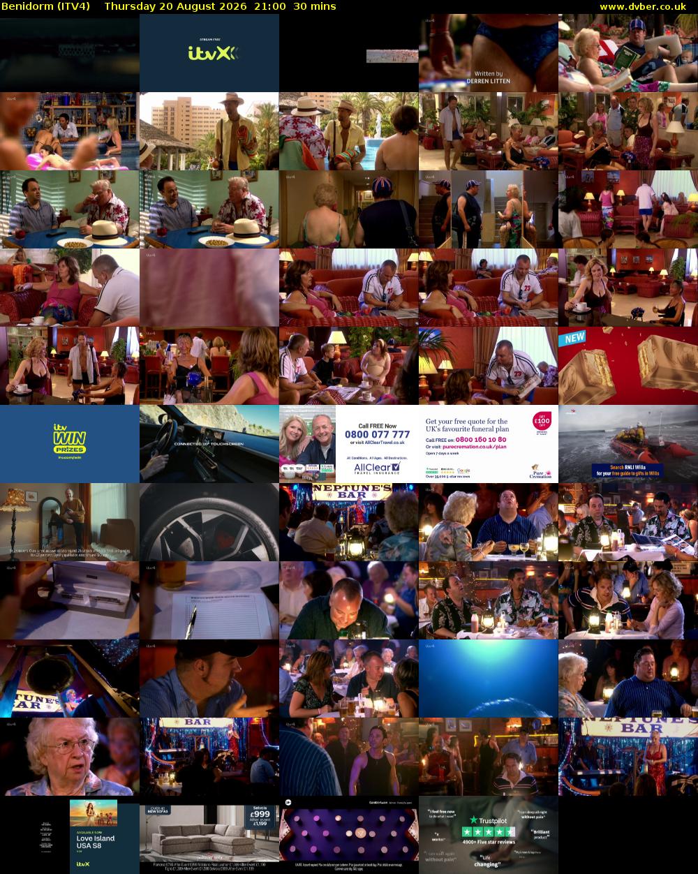 Benidorm (ITV4) Thursday 20 August 2026 21:00 - 21:30