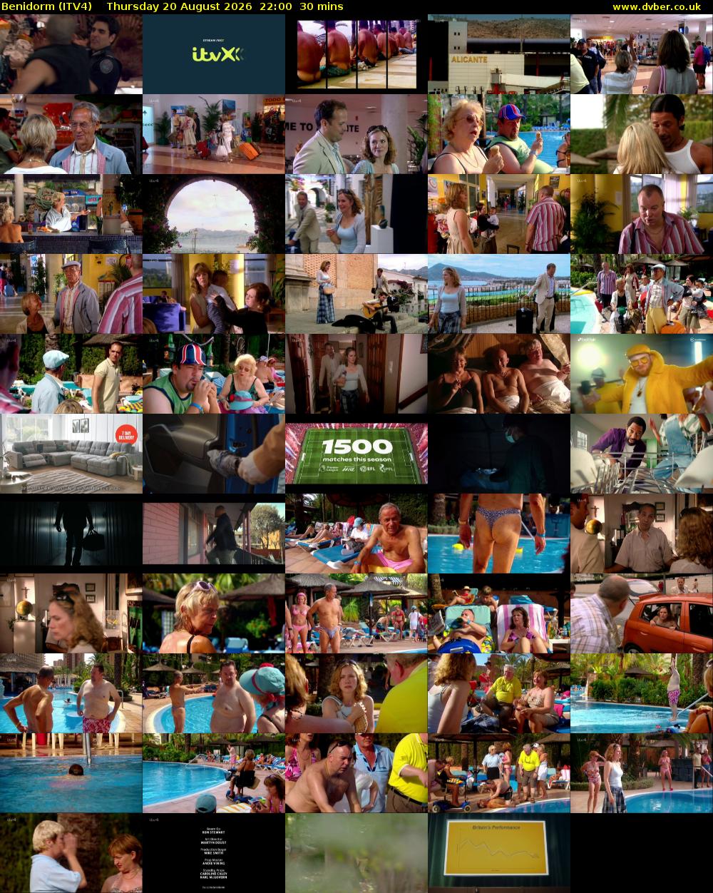 Benidorm (ITV4) Thursday 20 August 2026 22:00 - 22:30