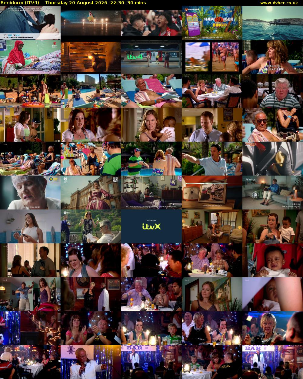 Benidorm (ITV4) Thursday 20 August 2026 22:30 - 23:00
