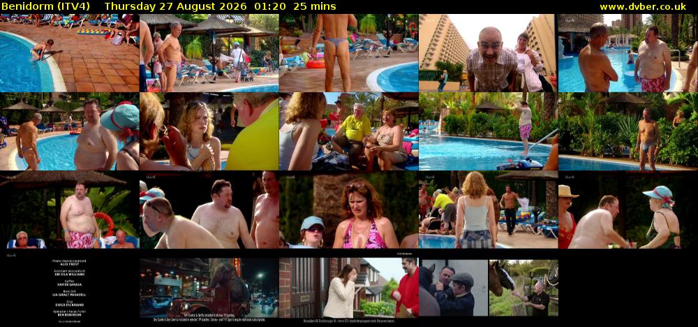 Benidorm (ITV4) Thursday 27 August 2026 01:20 - 01:45