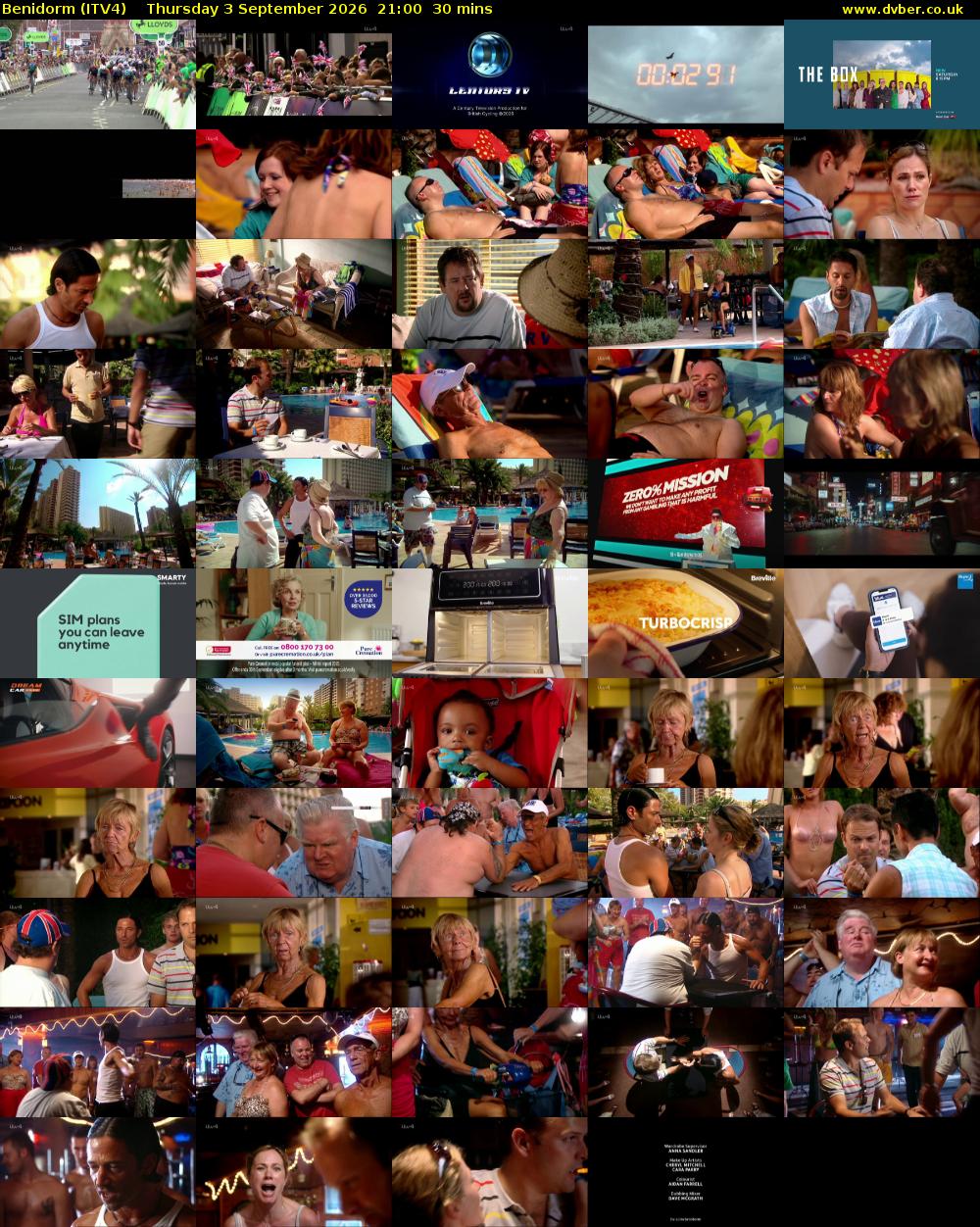 Benidorm (ITV4) Thursday 3 September 2026 21:00 - 21:30
