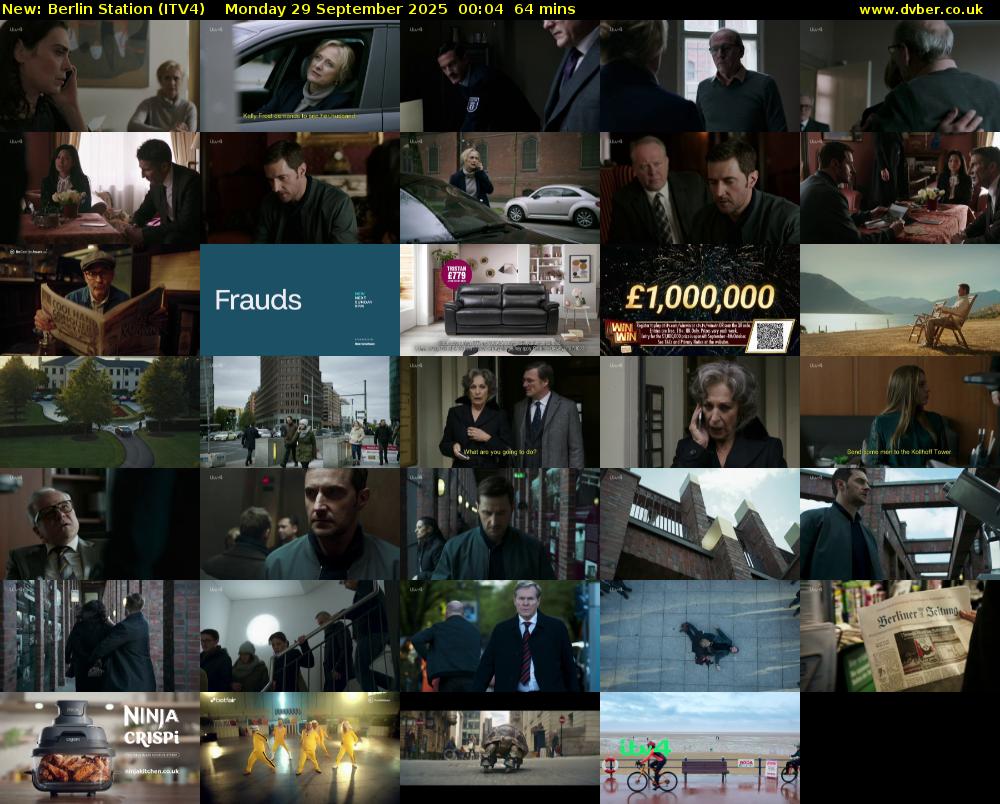 Berlin Station (ITV4) Monday 29 September 2025 00:04 - 01:08