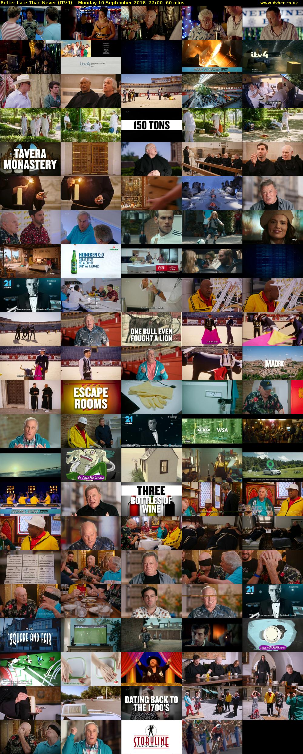 Better Late Than Never (ITV4) Monday 10 September 2018 22:00 - 23:00