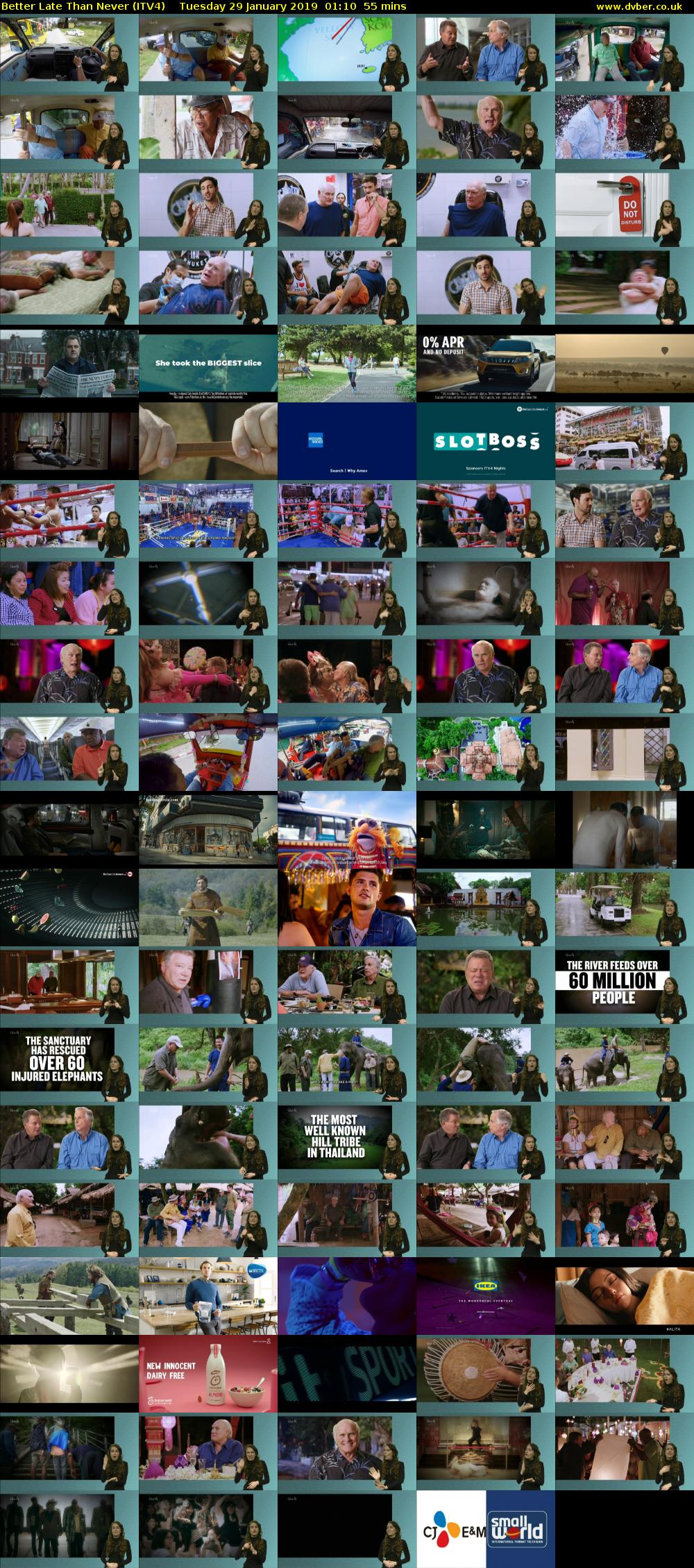 Better Late Than Never (ITV4) Tuesday 29 January 2019 01:10 - 02:05