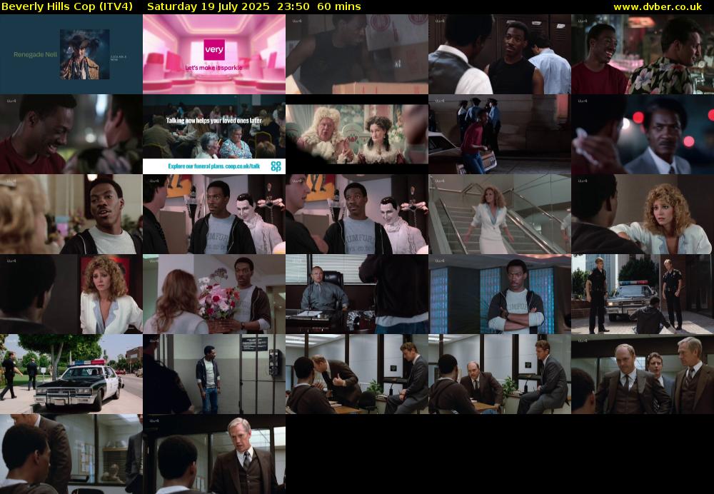Beverly Hills Cop (ITV4) Saturday 19 July 2025 23:50 - 00:50