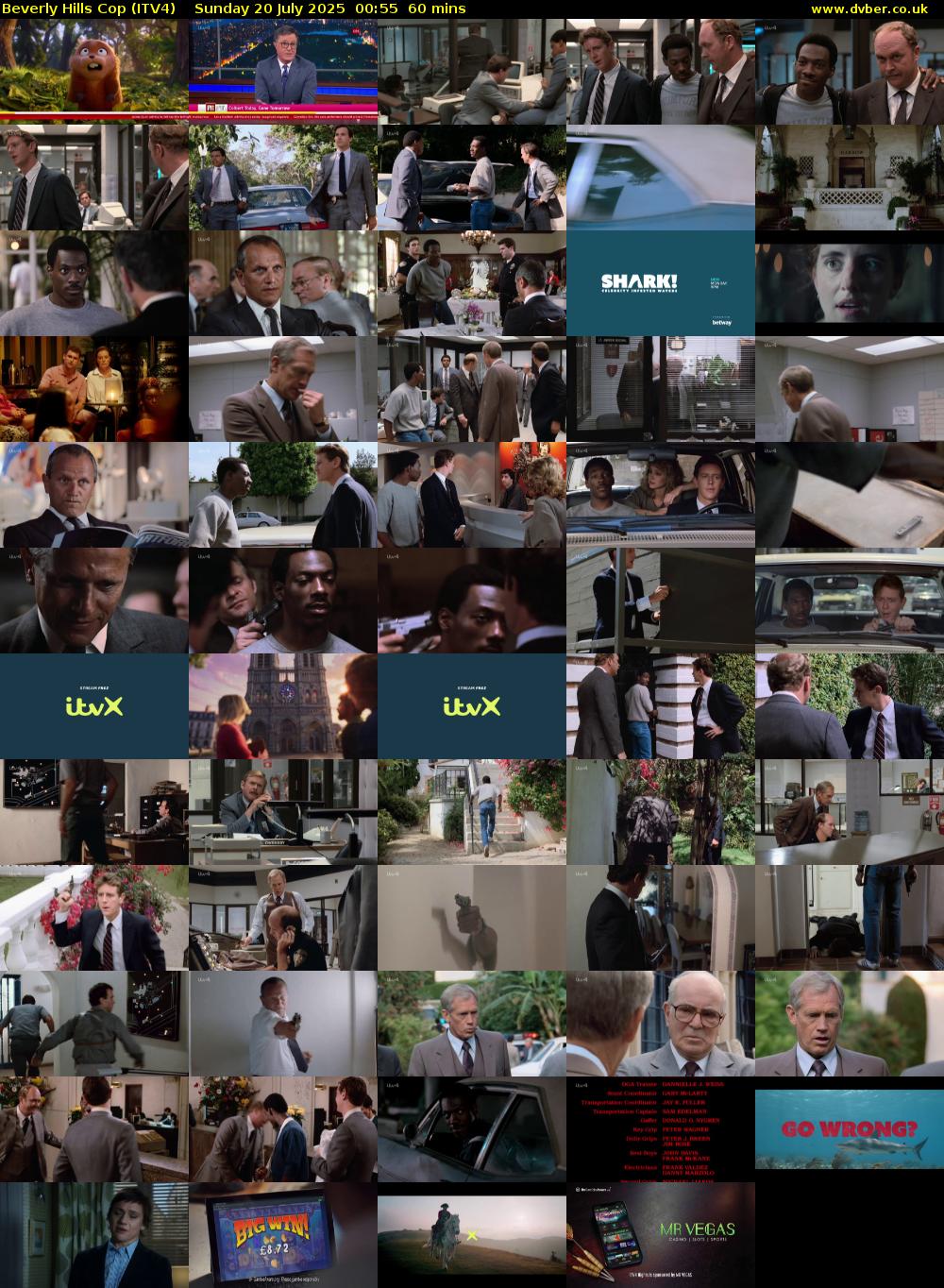 Beverly Hills Cop (ITV4) Sunday 20 July 2025 00:55 - 01:55