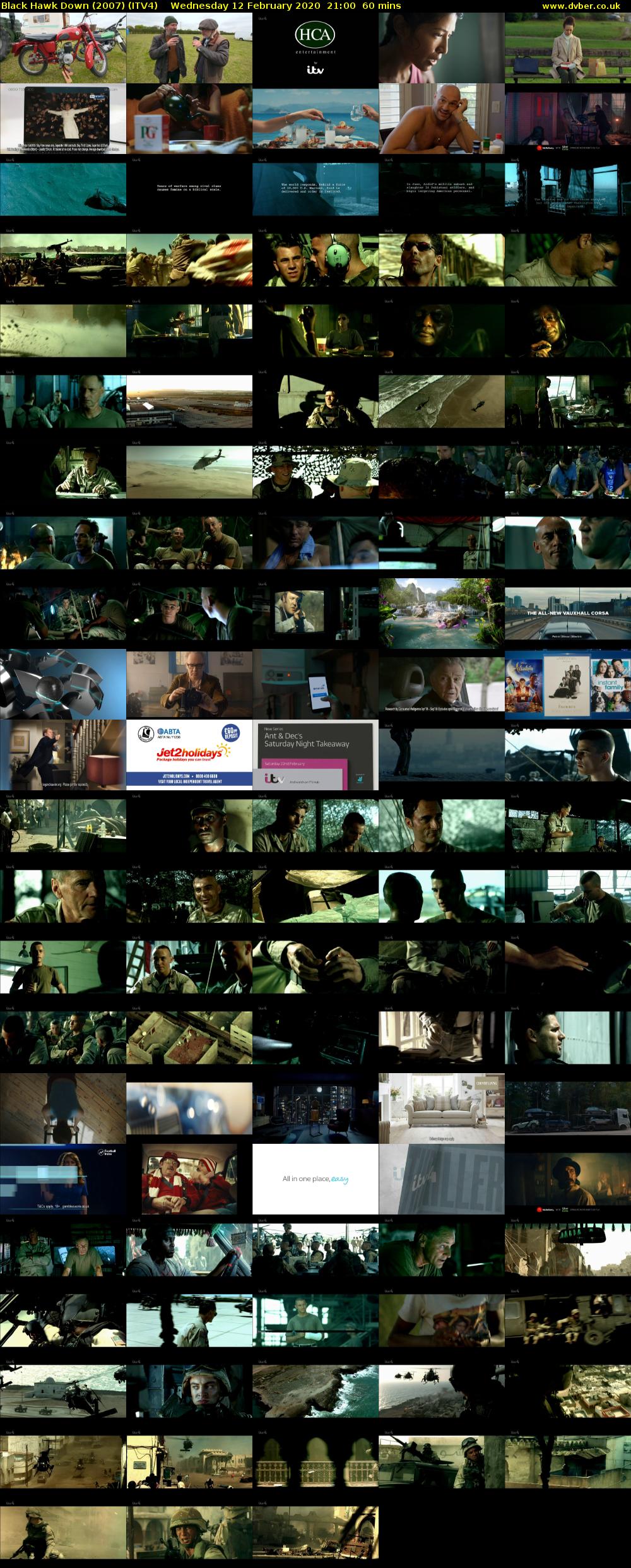 Black Hawk Down (2007) (ITV4) Wednesday 12 February 2020 21:00 - 22:00