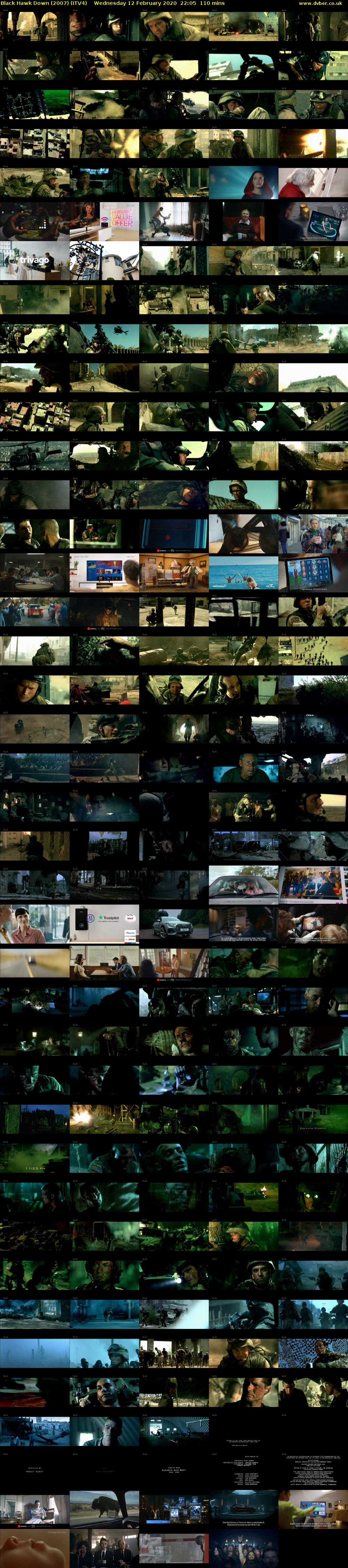 Black Hawk Down (2007) (ITV4) Wednesday 12 February 2020 22:05 - 23:55