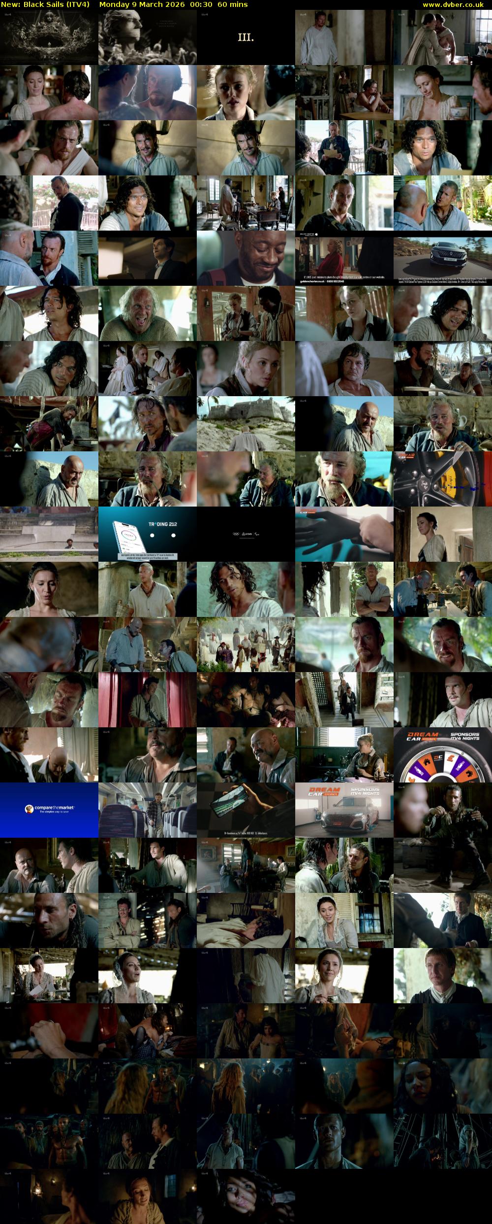 Black Sails (ITV4) Monday 9 March 2026 00:30 - 01:30