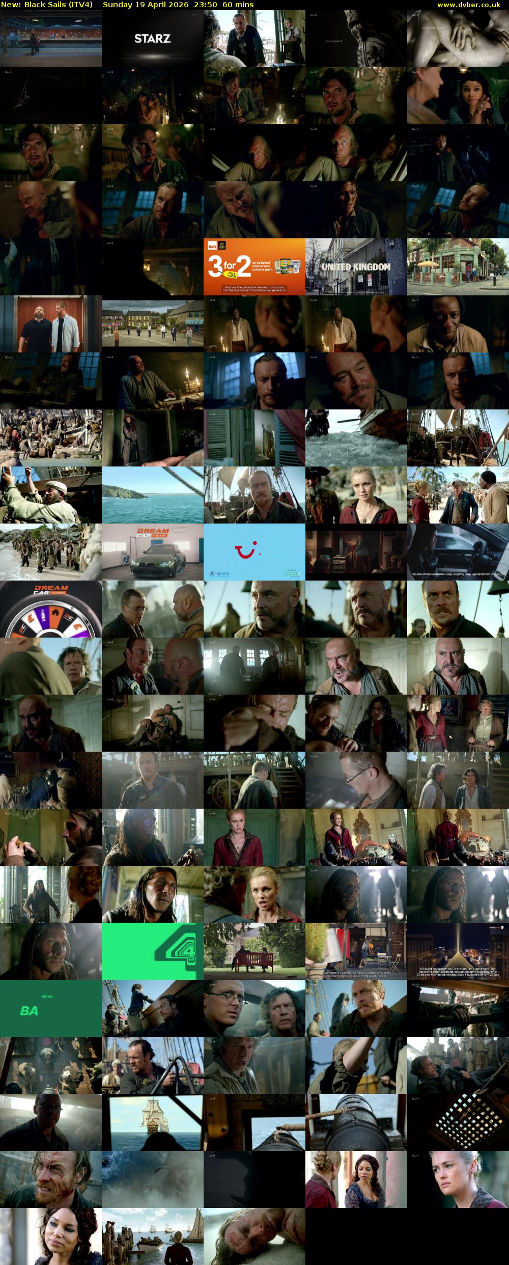 Black Sails (ITV4) Sunday 19 April 2026 23:50 - 00:50