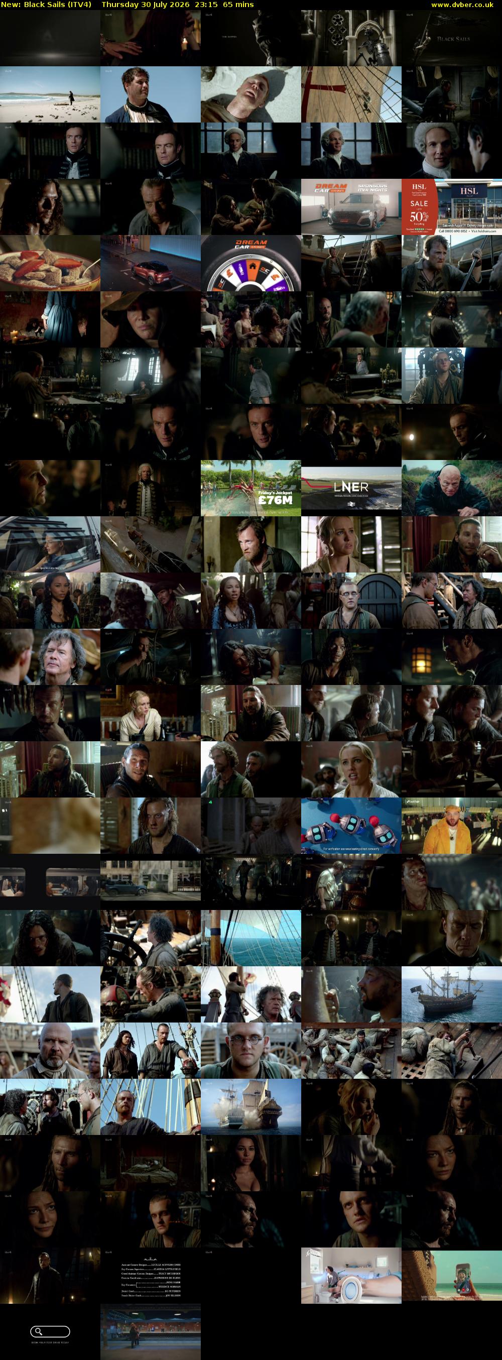 Black Sails (ITV4) Thursday 30 July 2026 23:15 - 00:20