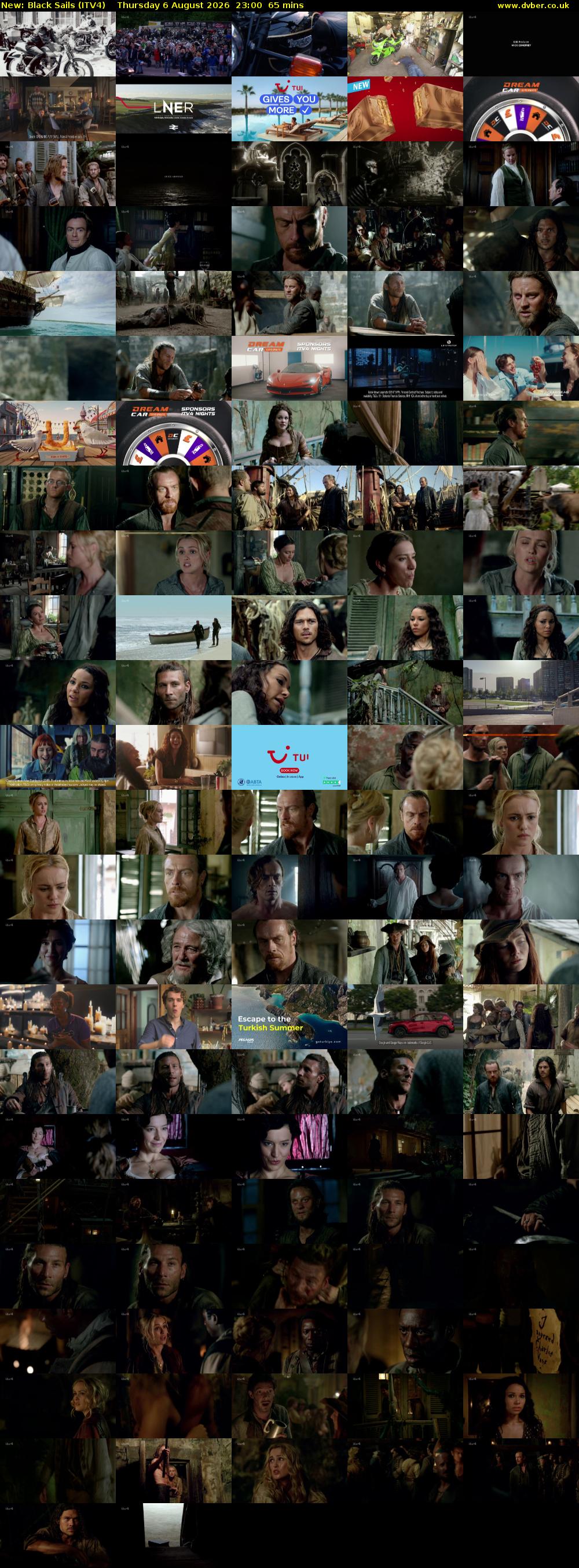 Black Sails (ITV4) Thursday 6 August 2026 23:00 - 00:05