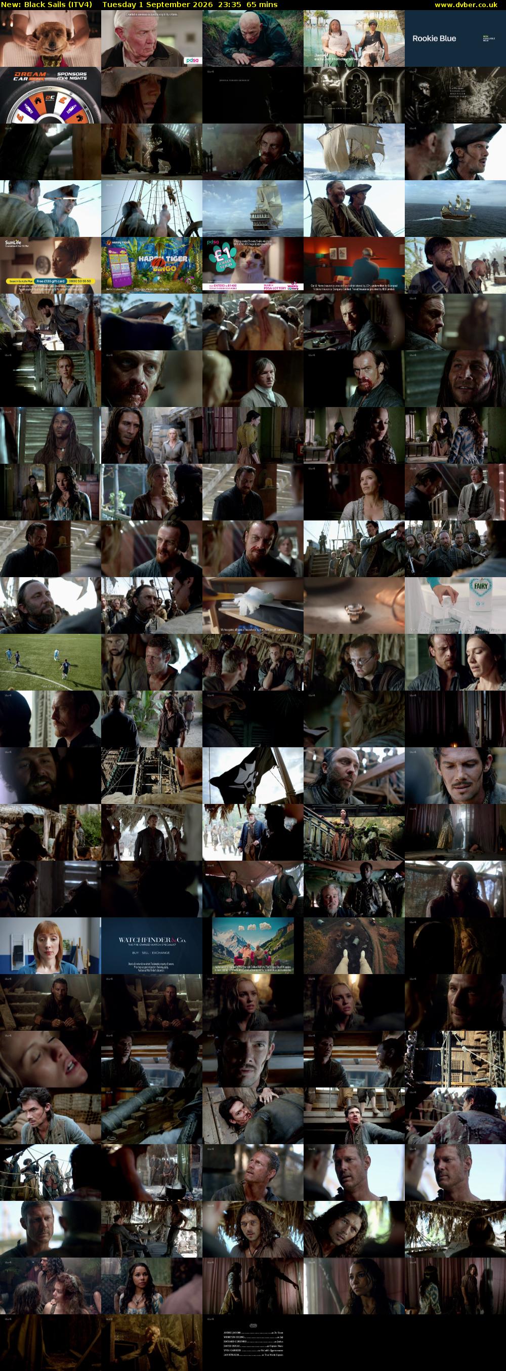 Black Sails (ITV4) Tuesday 1 September 2026 23:35 - 00:40