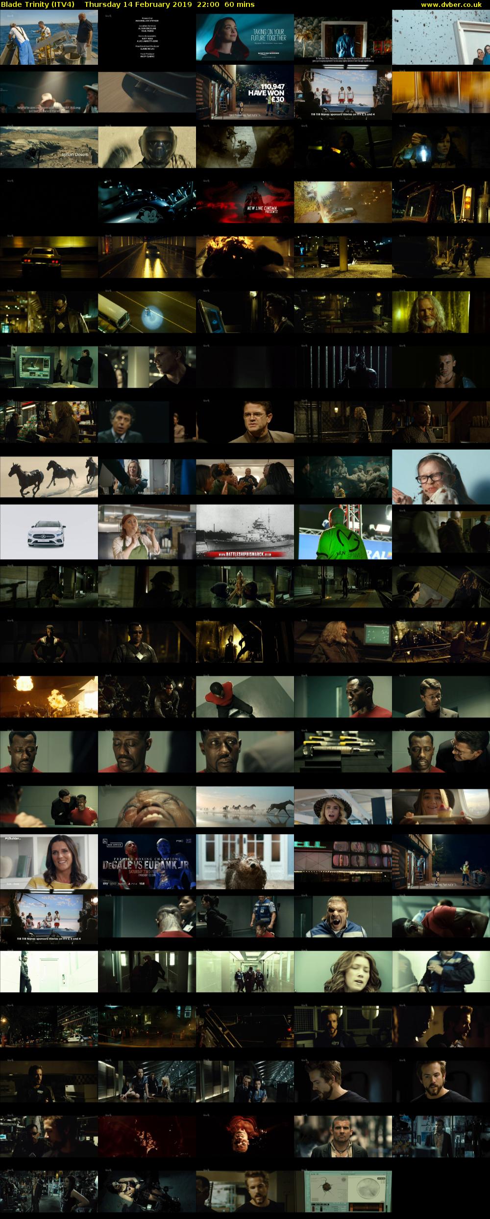 Blade Trinity (ITV4) Thursday 14 February 2019 22:00 - 23:00