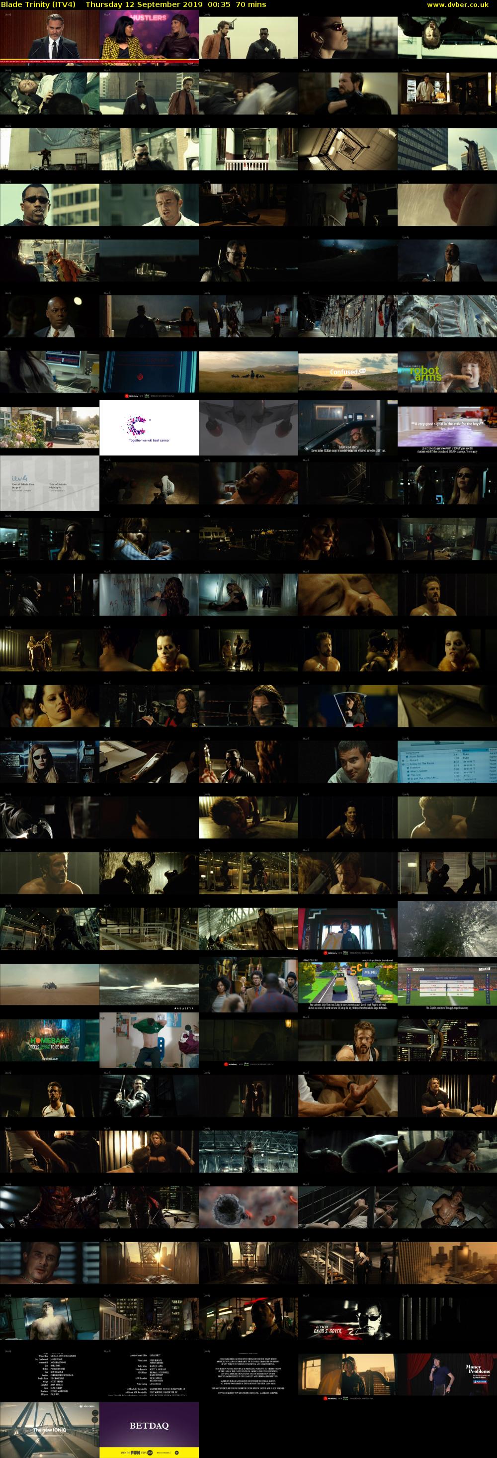 Blade Trinity (ITV4) Thursday 12 September 2019 00:35 - 01:45