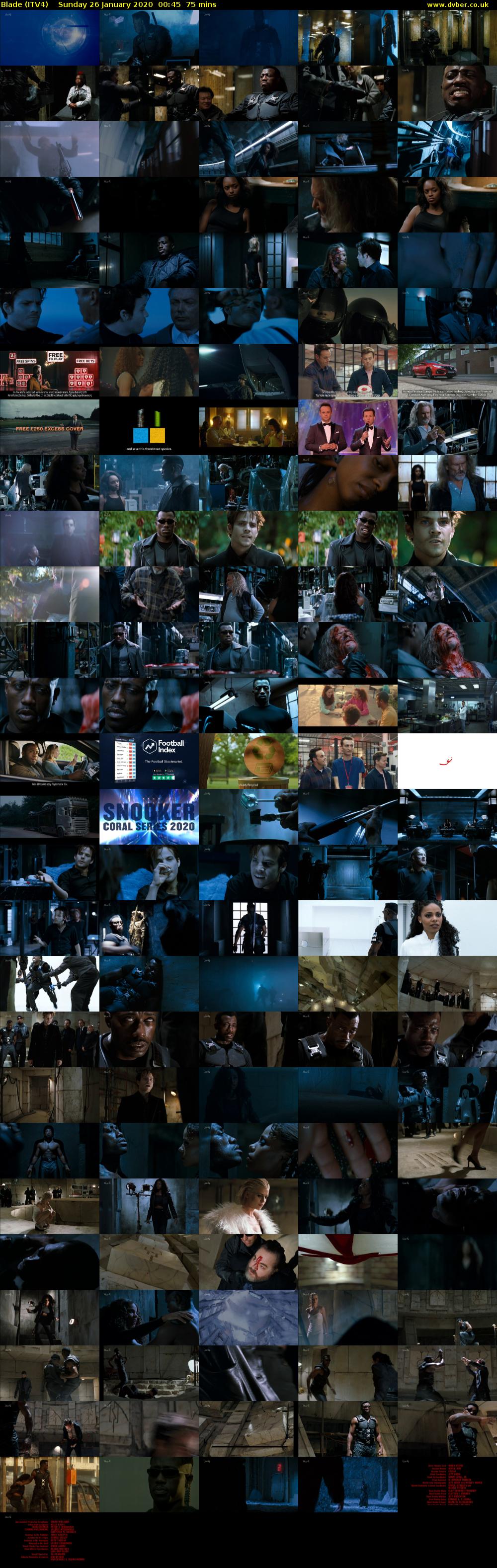 Blade (ITV4) Sunday 26 January 2020 00:45 - 02:00