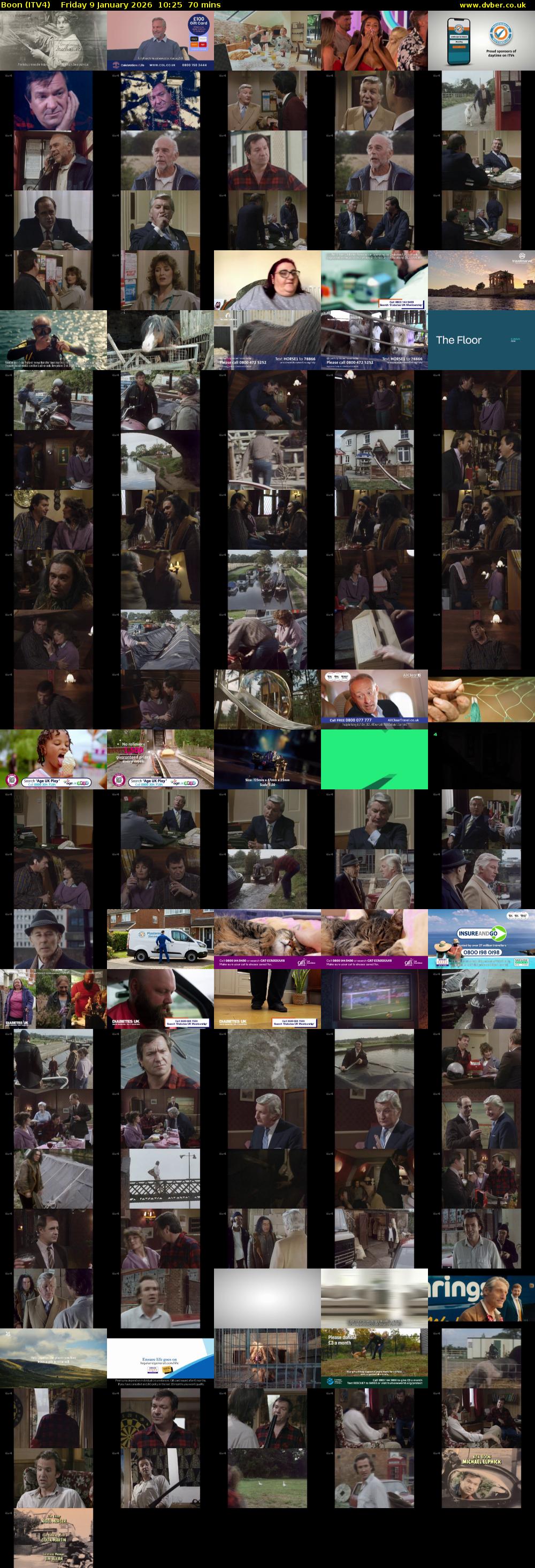 Boon (ITV4) Friday 9 January 2026 10:25 - 11:35