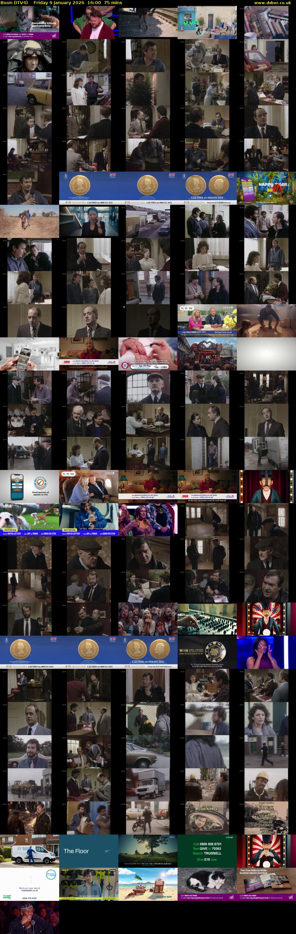 Boon (ITV4) Friday 9 January 2026 16:00 - 17:15