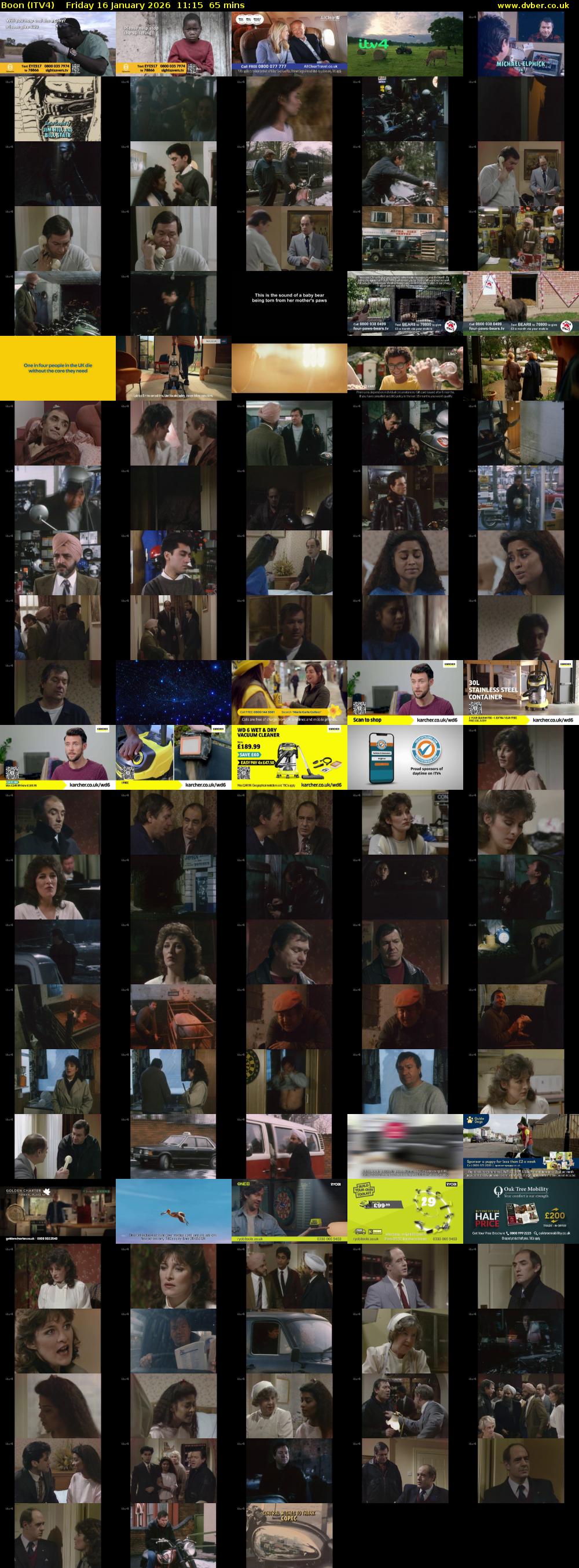 Boon (ITV4) Friday 16 January 2026 11:15 - 12:20