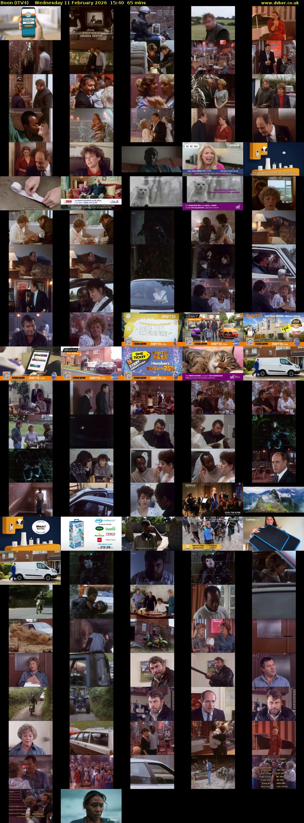 Boon (ITV4) Wednesday 11 February 2026 15:40 - 16:45