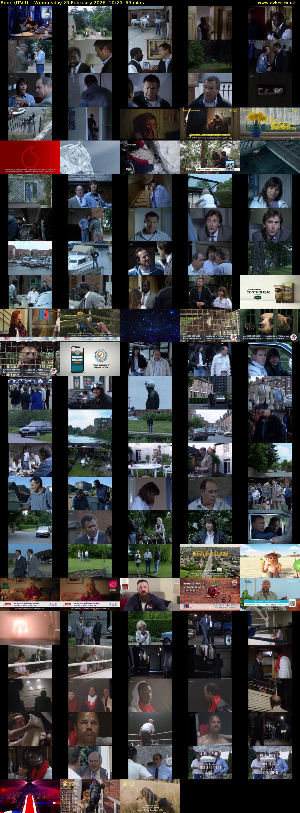 Boon (ITV4) Wednesday 25 February 2026 10:20 - 11:25