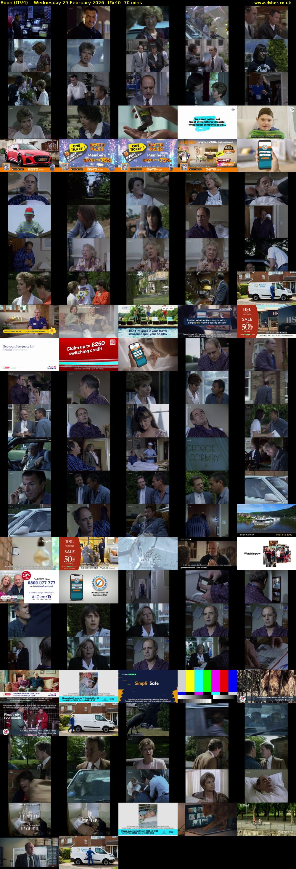 Boon (ITV4) Wednesday 25 February 2026 15:40 - 16:50