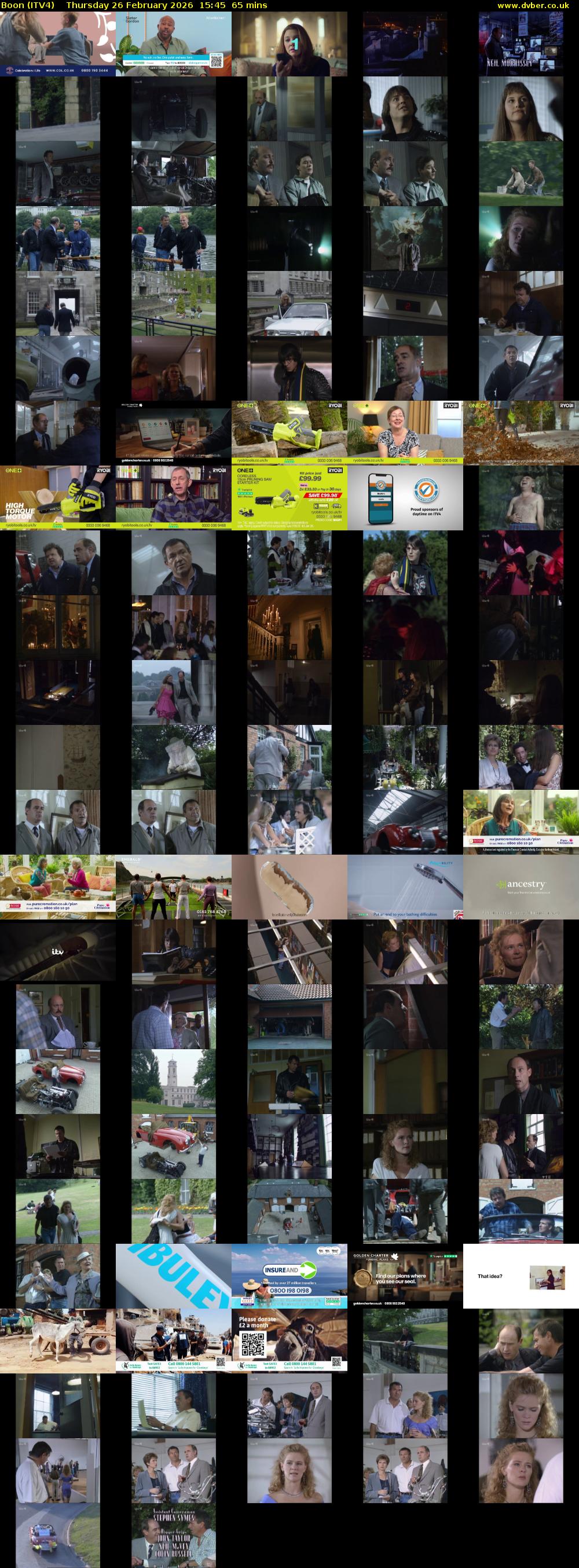 Boon (ITV4) Thursday 26 February 2026 15:45 - 16:50