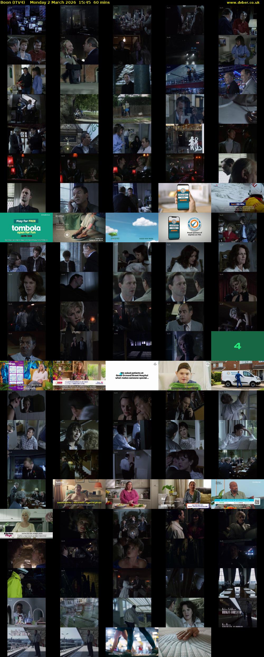 Boon (ITV4) Monday 2 March 2026 15:45 - 16:45