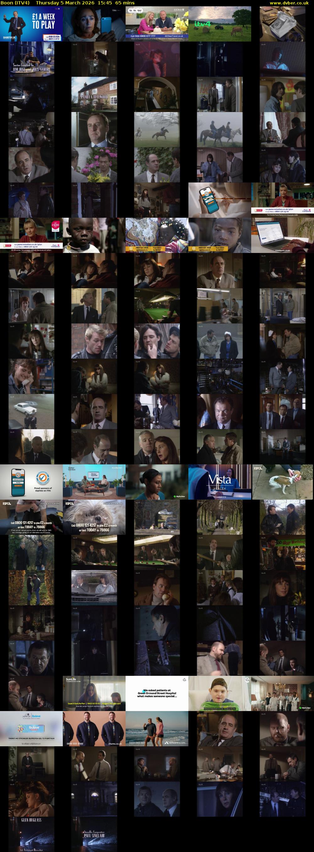 Boon (ITV4) Thursday 5 March 2026 15:45 - 16:50