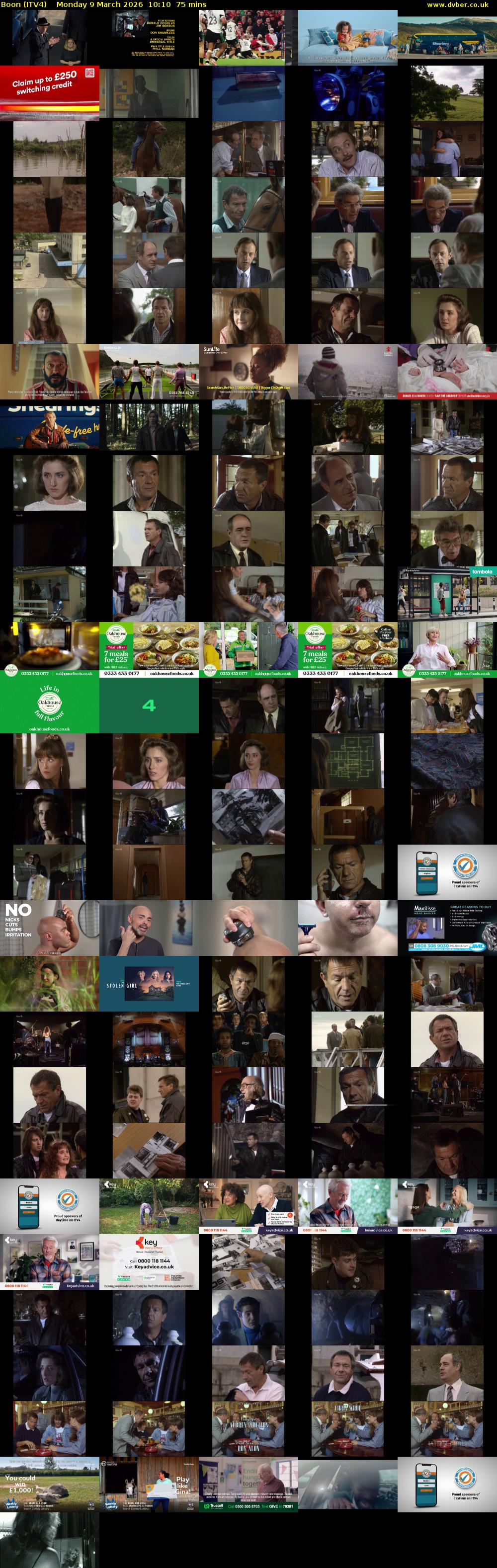 Boon (ITV4) Monday 9 March 2026 10:10 - 11:25