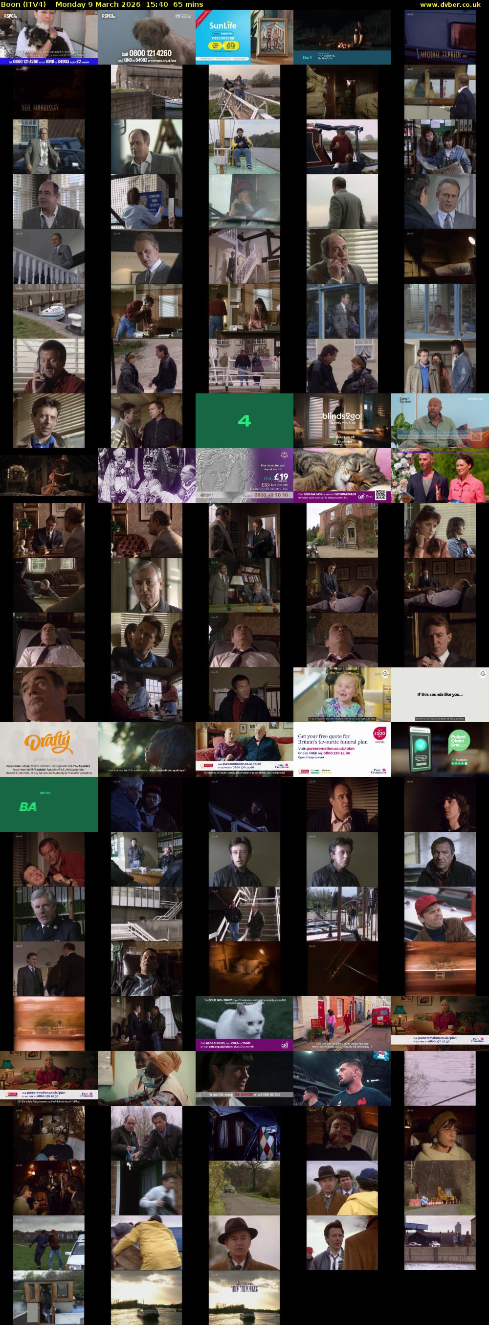 Boon (ITV4) Monday 9 March 2026 15:40 - 16:45