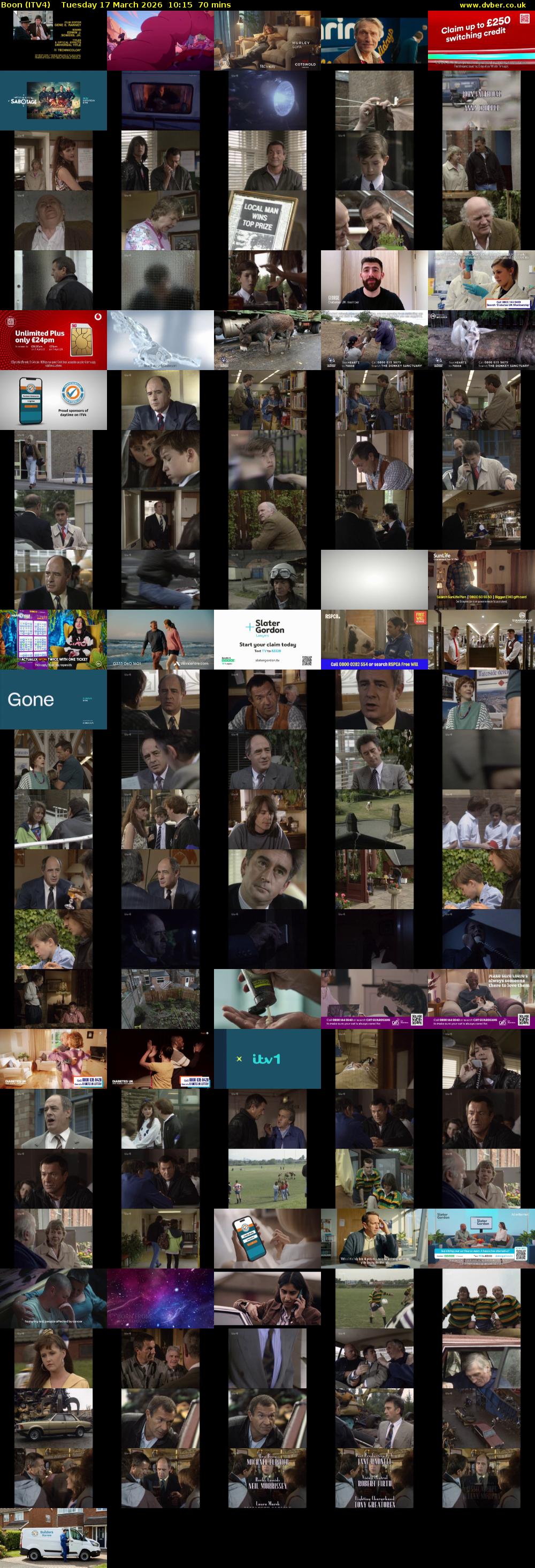 Boon (ITV4) Tuesday 17 March 2026 10:15 - 11:25