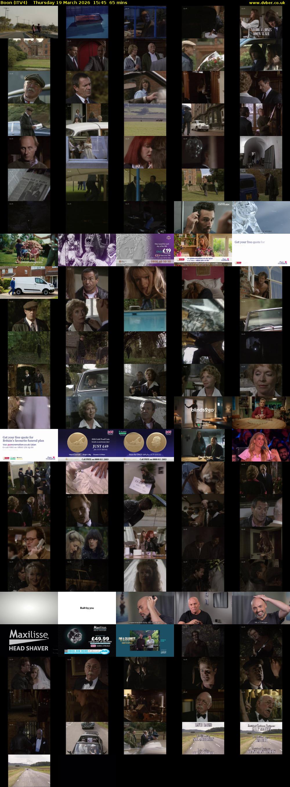 Boon (ITV4) Thursday 19 March 2026 15:45 - 16:50