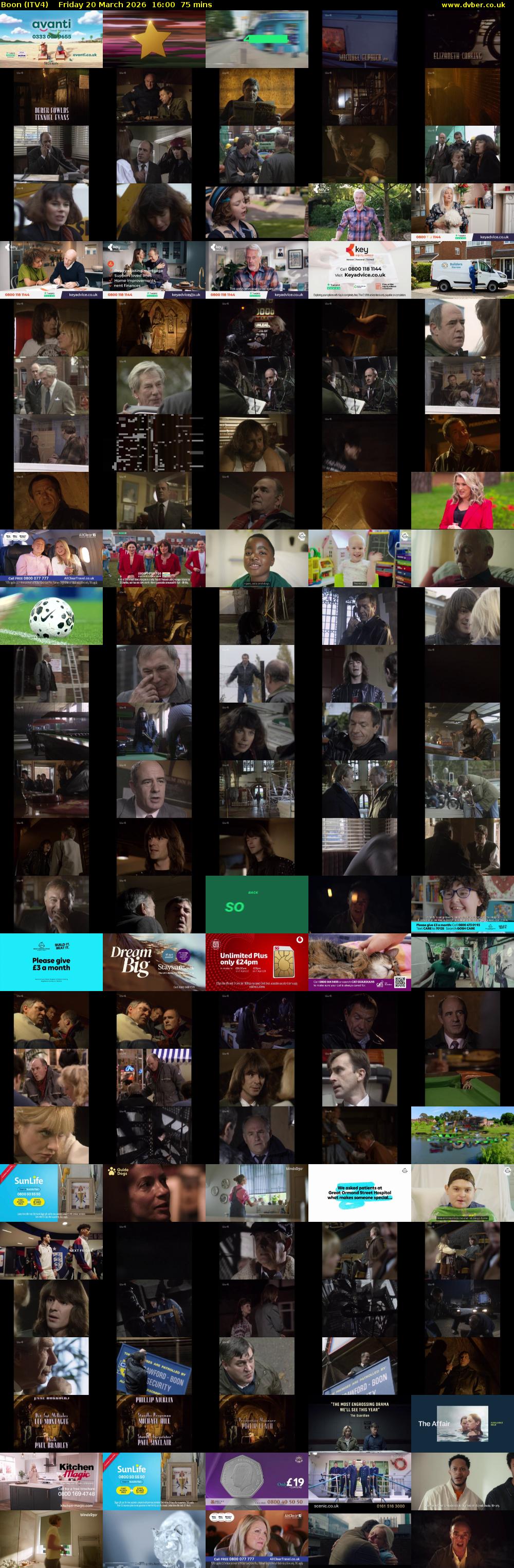 Boon (ITV4) Friday 20 March 2026 16:00 - 17:15