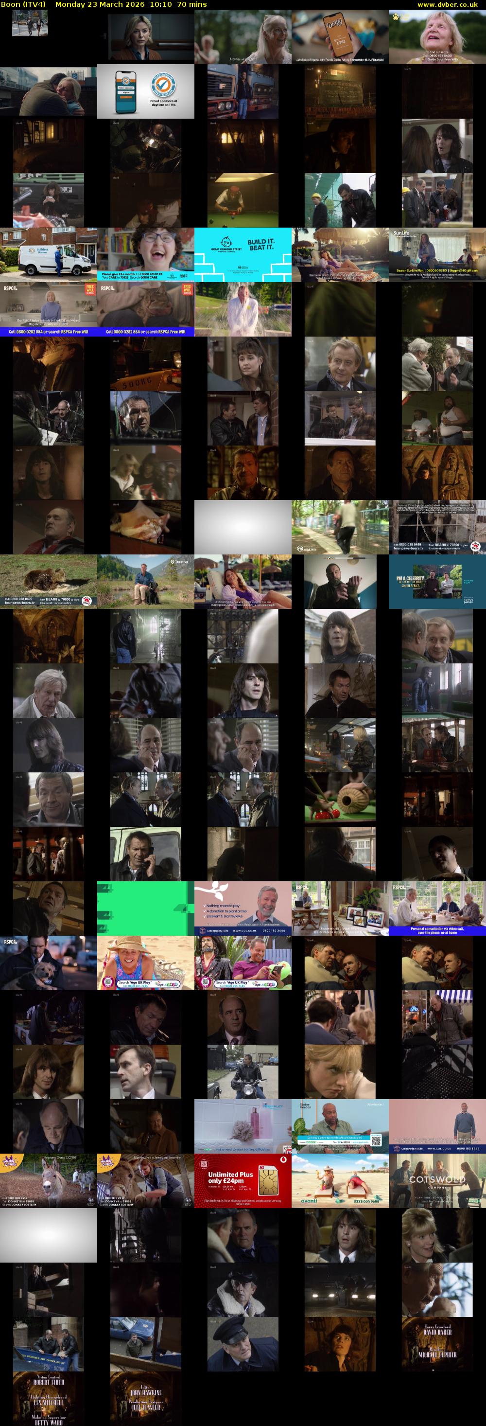 Boon (ITV4) Monday 23 March 2026 10:10 - 11:20