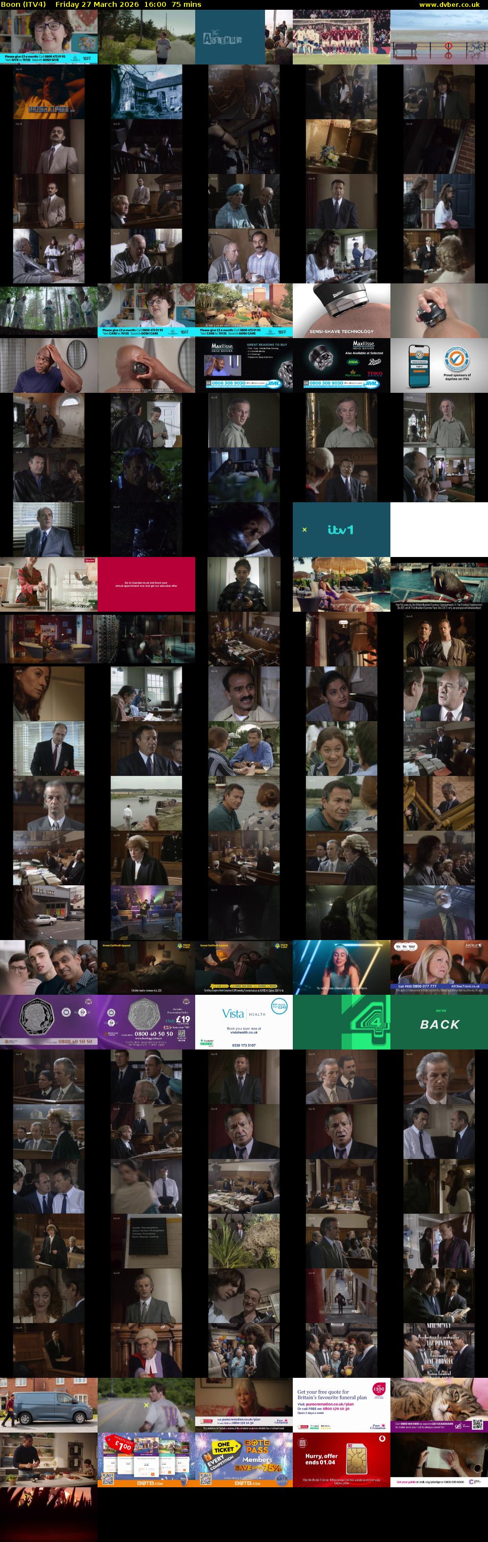 Boon (ITV4) Friday 27 March 2026 16:00 - 17:15