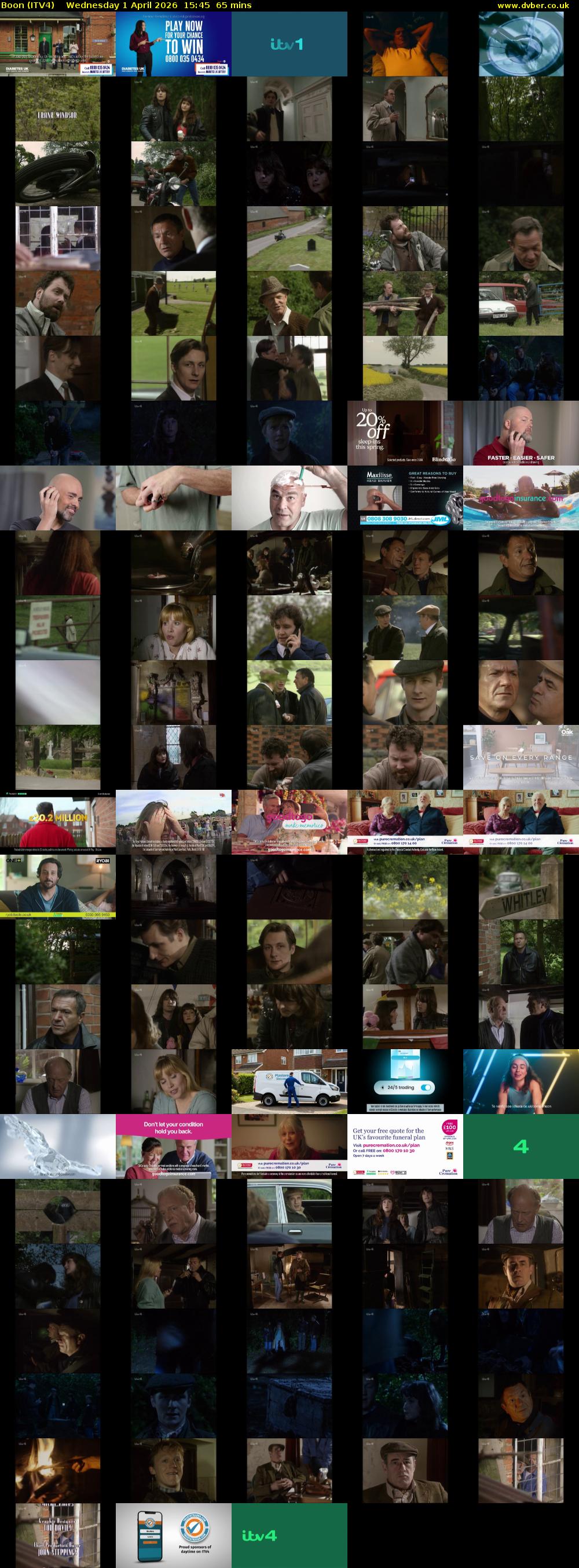 Boon (ITV4) Wednesday 1 April 2026 15:45 - 16:50