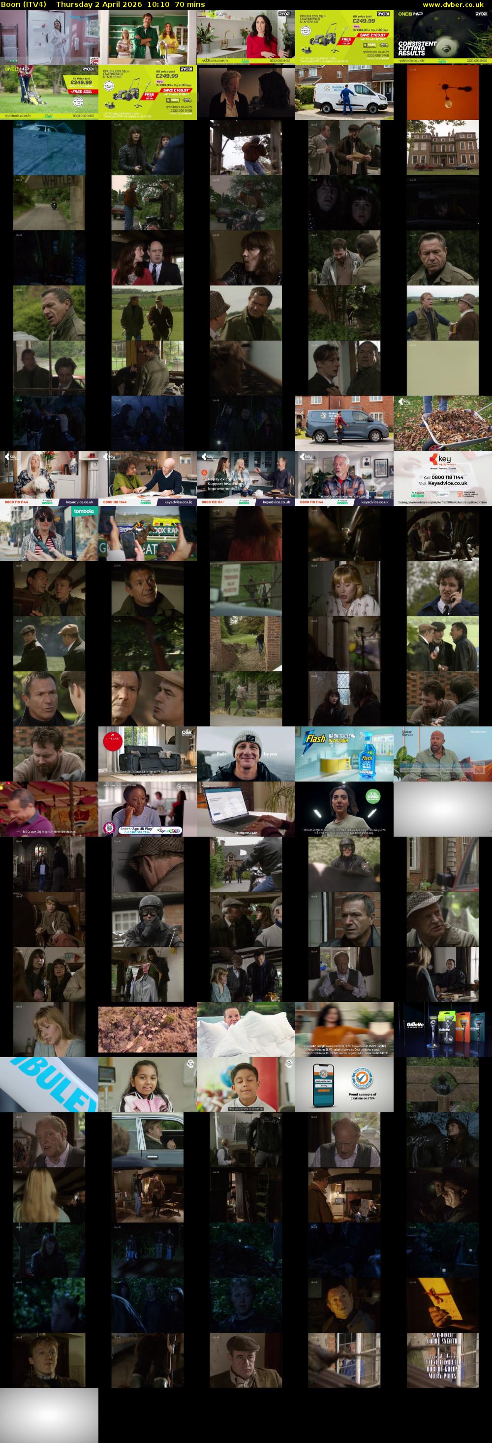Boon (ITV4) Thursday 2 April 2026 10:10 - 11:20