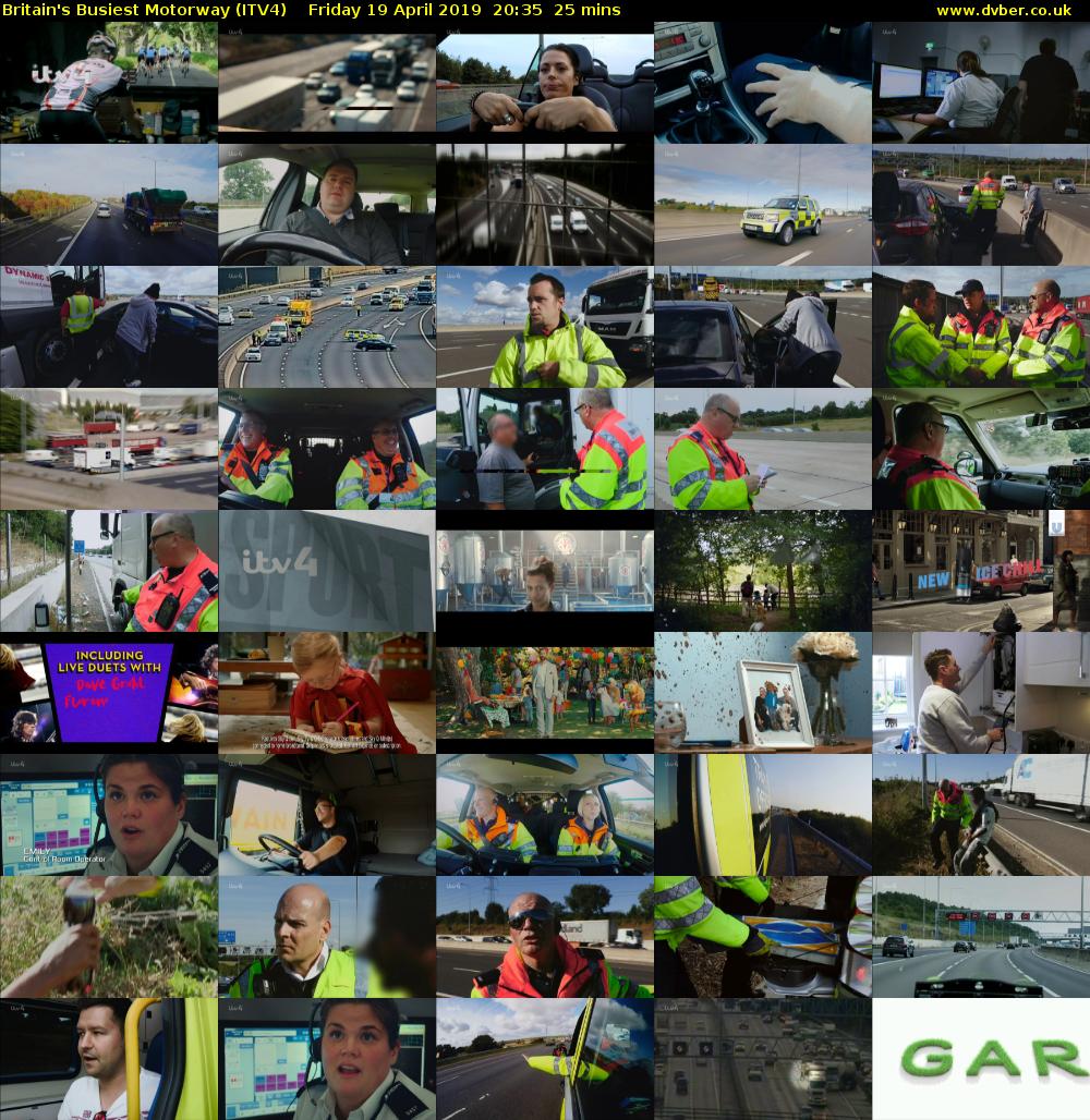 Britain's Busiest Motorway (ITV4) Friday 19 April 2019 20:35 - 21:00