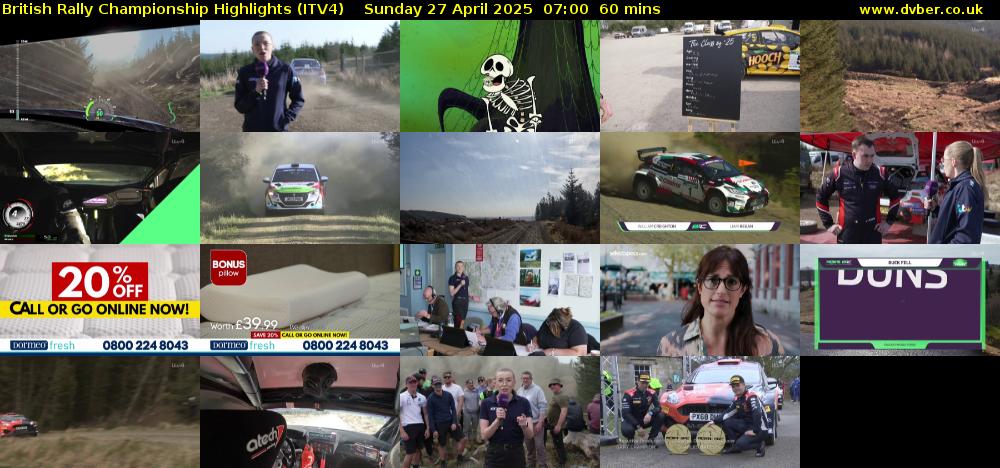 British Rally Championship Highlights (ITV4) Sunday 27 April 2025 07:00 - 08:00