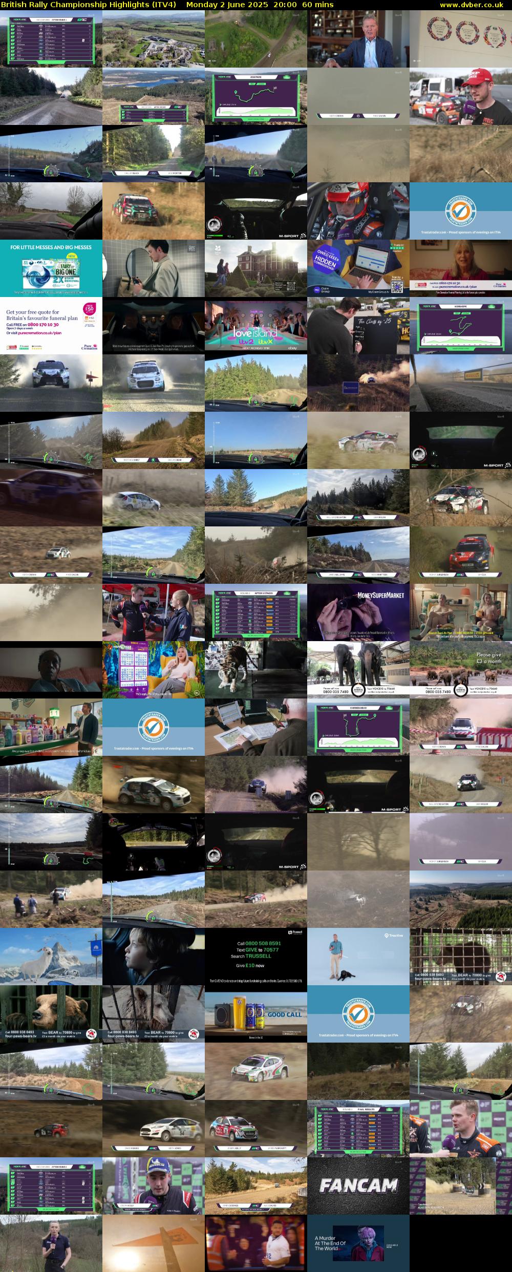 British Rally Championship Highlights (ITV4) Monday 2 June 2025 20:00 - 21:00