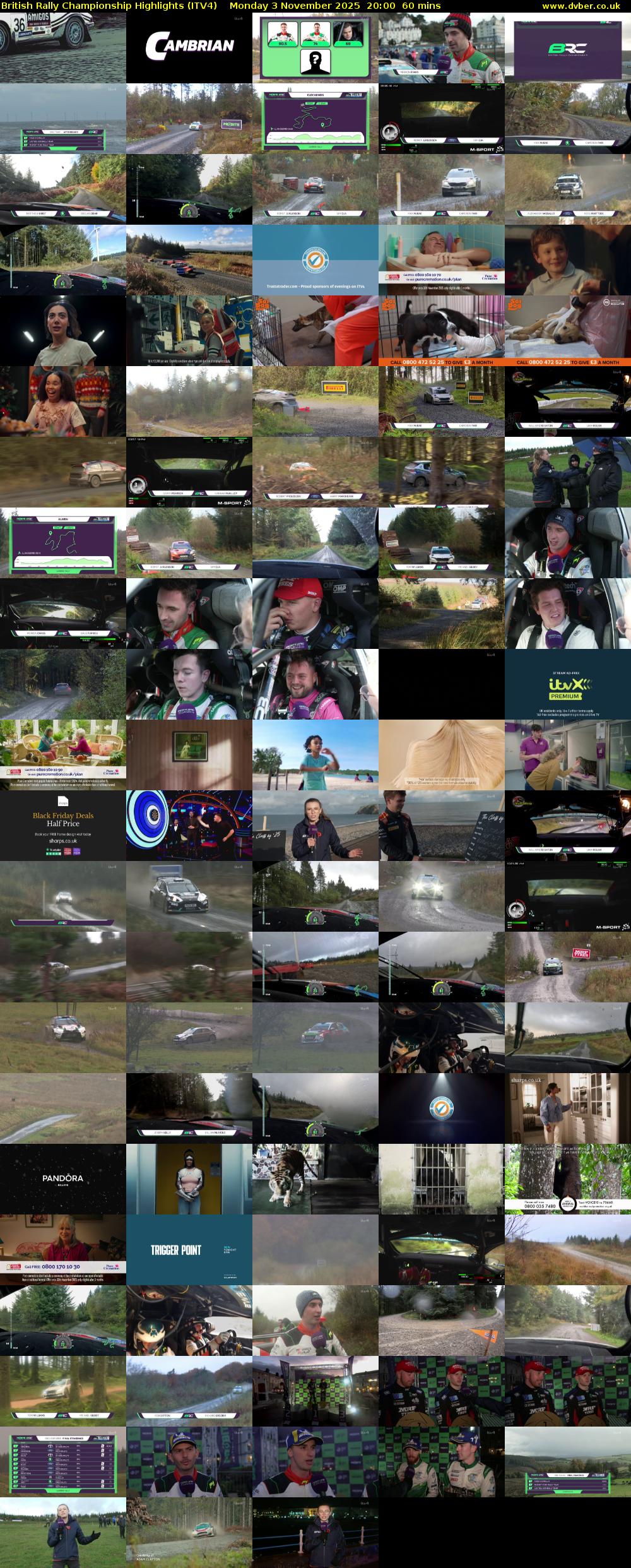 British Rally Championship Highlights (ITV4) Monday 3 November 2025 20:00 - 21:00