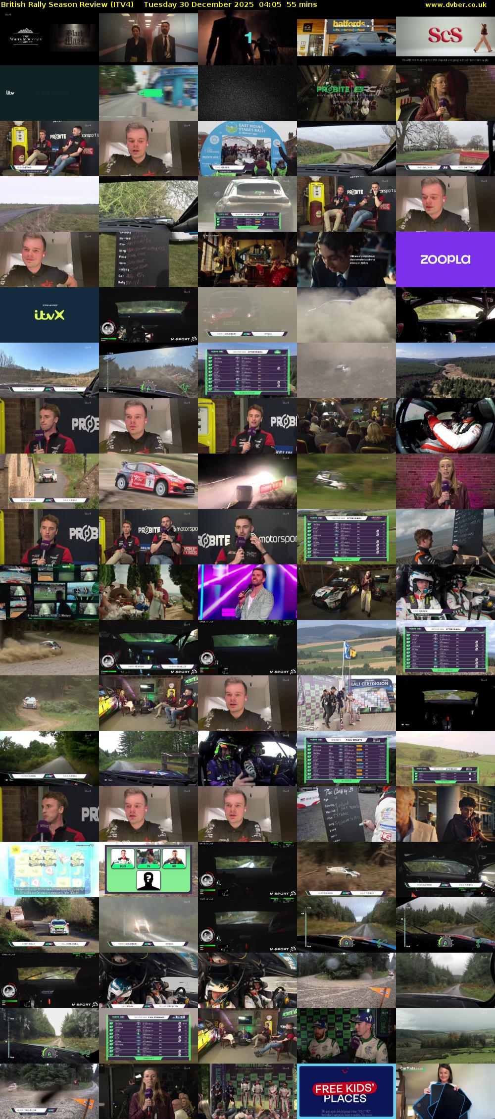 British Rally Season Review (ITV4) Tuesday 30 December 2025 04:05 - 05:00