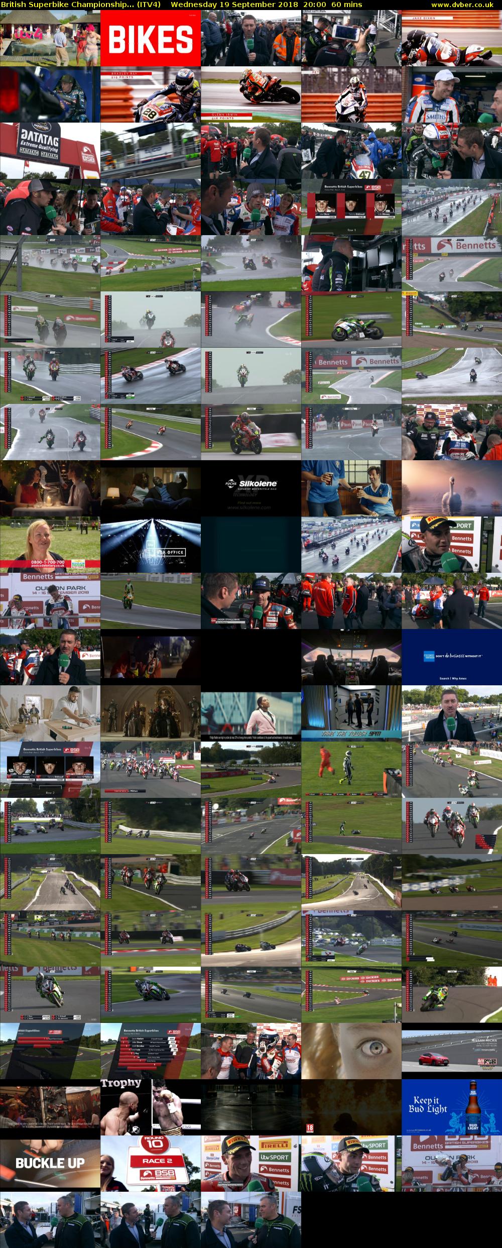 British Superbike Championship... (ITV4) Wednesday 19 September 2018 20:00 - 21:00