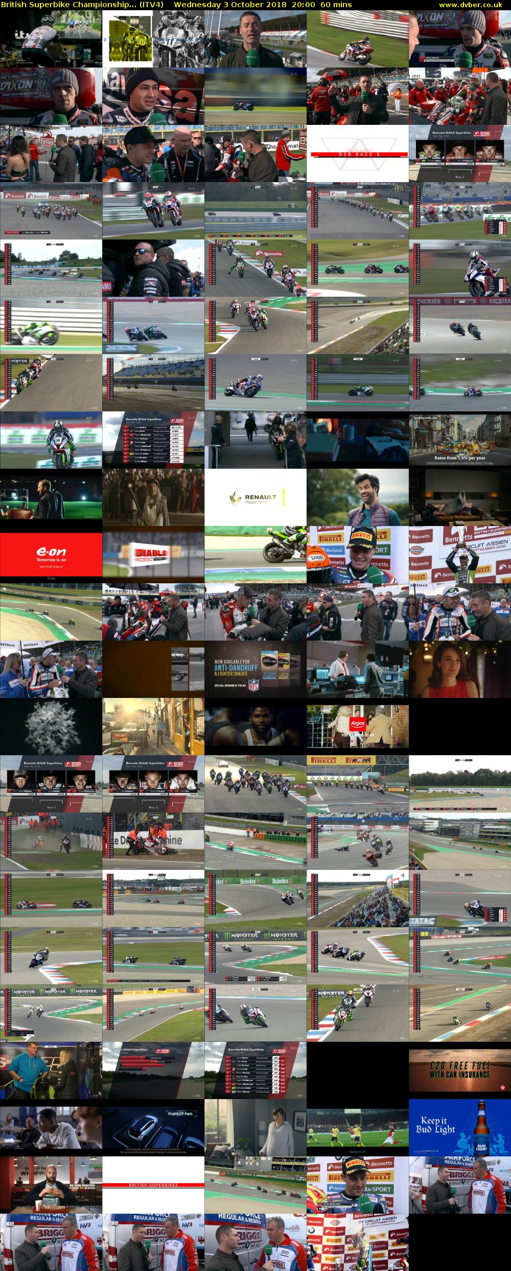 British Superbike Championship... (ITV4) Wednesday 3 October 2018 20:00 - 21:00