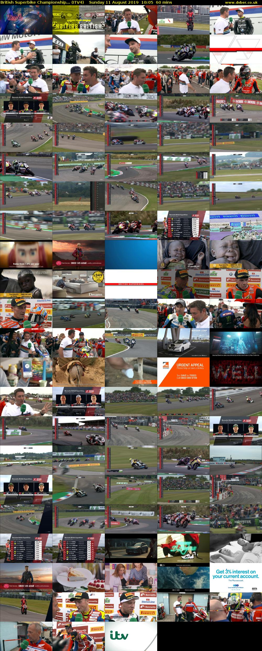 British Superbike Championship... (ITV4) Sunday 11 August 2019 10:05 - 11:05