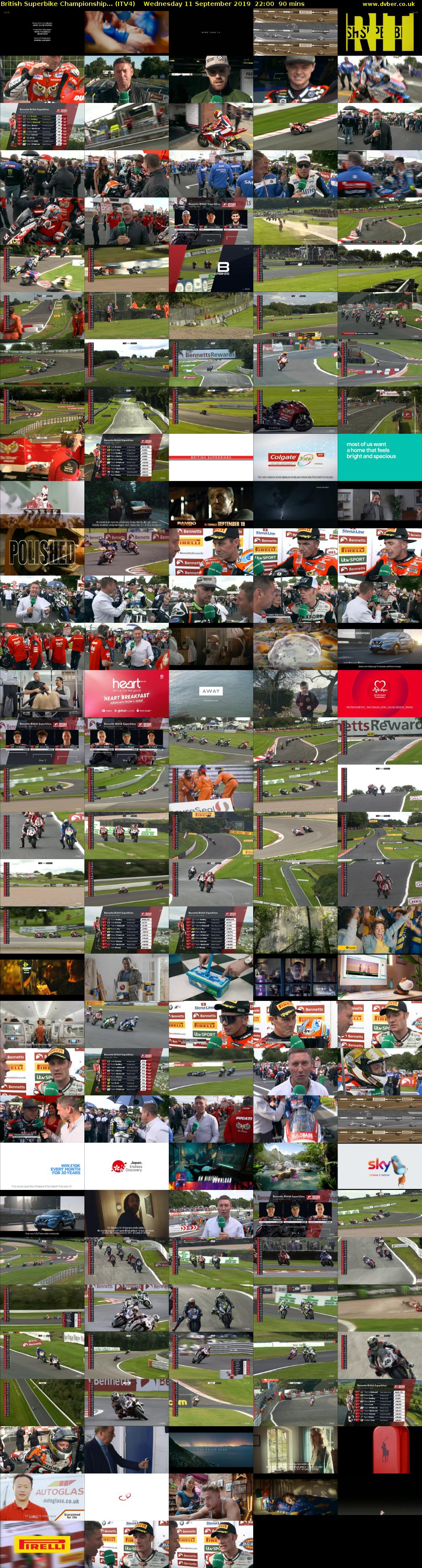 British Superbike Championship... (ITV4) Wednesday 11 September 2019 22:00 - 23:30