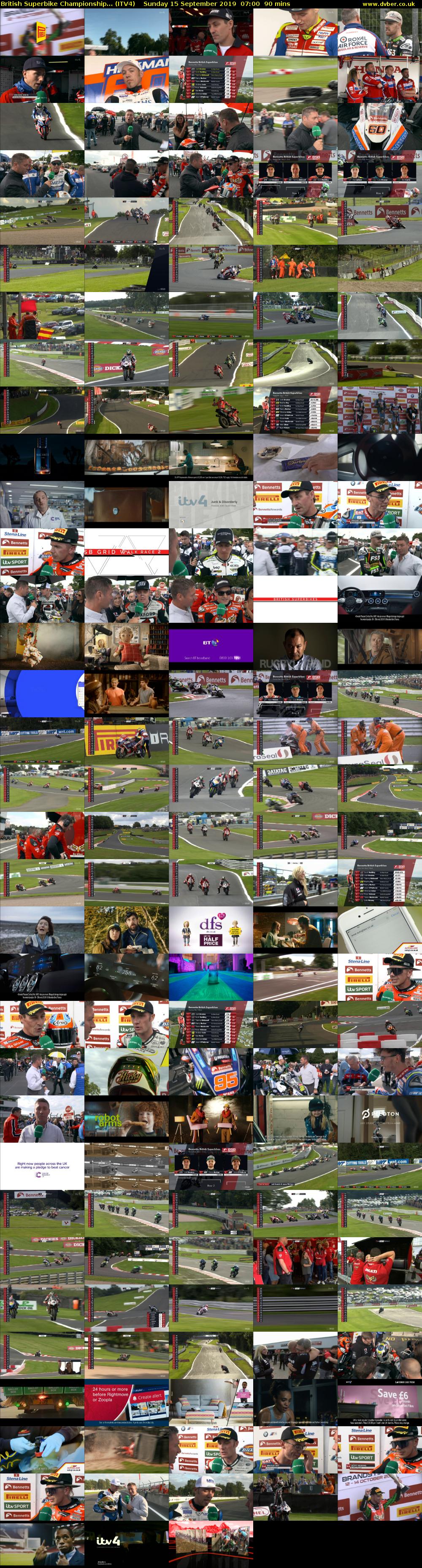 British Superbike Championship... (ITV4) Sunday 15 September 2019 07:00 - 08:30