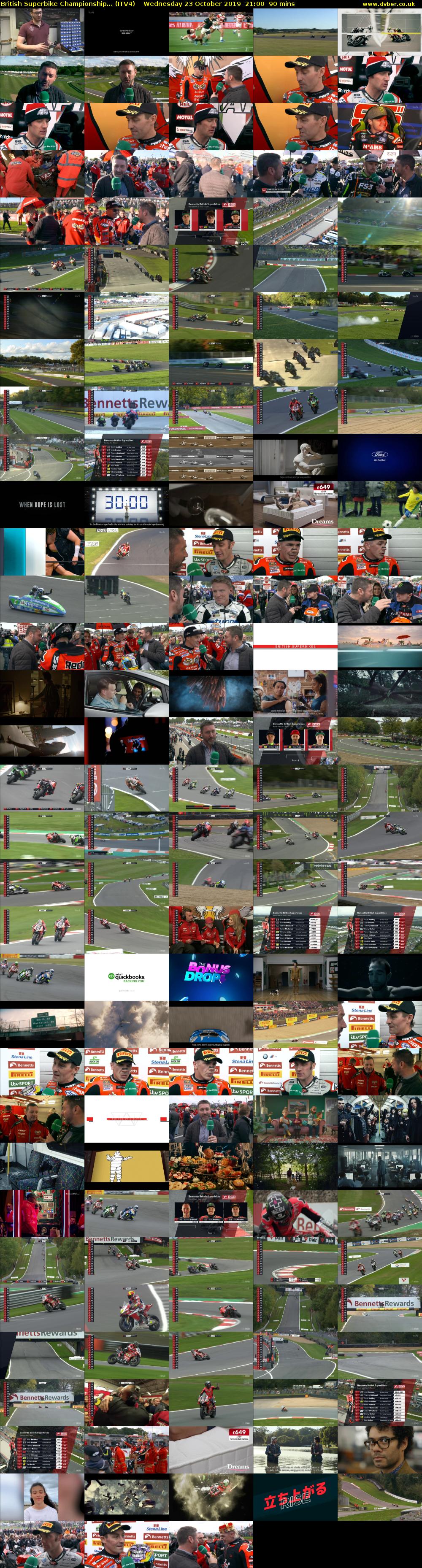British Superbike Championship... (ITV4) Wednesday 23 October 2019 21:00 - 22:30